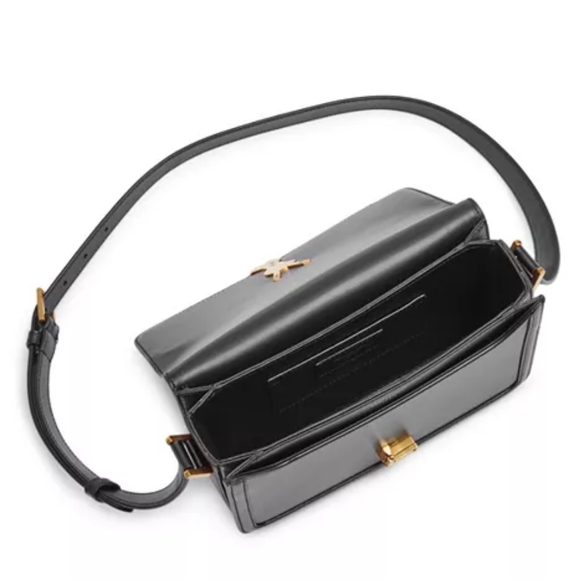 Saint Laurent YSL Medium Solferino Leather Satchel Shoulder Bag in Black - Picture 3 of 12